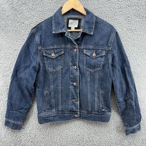 Forever21 Premium Denim Collection Embroidered Daisies Jean Jacket Womens Size S